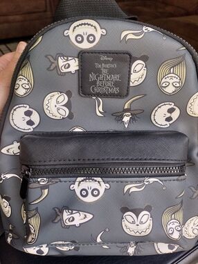 The Nightmare Before Christmas Bioworld Mini Backpack Black White Gray